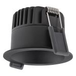 Ledvance LED Spot Mörklight Aluminium Svart 8W 680lm 36D - 930 Varm Vit | Utskärning   68mm - IP44 - Bästa färgåtergivning - Dimbar