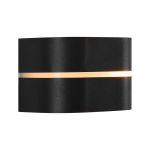Nordlux Sibelis Vägglampa Aluminium Svart | IP44 - Passande för E27