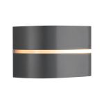 Nordlux Sibelis Vägglampa Aluminium Grå | IP44 - Passande för E27
