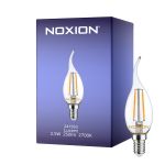 Noxion Lucent LED E14 Bøyd spiss Kronljus Filament Klar 2.5W 250lm - 827 Extra Varm Vit | Ersättare 25W