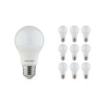 Flerpack 10x Noxion Lucent Classic LED E27 Päron Matt 4.9W 480lm - 840 Kallvit | Ersättare 40W