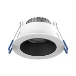 Noxion LED Spot Ares Djup Vit 6W 540lm 927-940 3CCT - med Inre Ring Svart | Utskärning   68mm