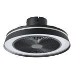 Eglo Takfläkt Vallonia 1 ABS Matt Svart 31.7W 3200lm - 827-865 Justerbar Vit + RGB | Dimbar