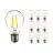 Flerpack 10x Noxion Lucent LED E27 Päron Filament Klar 4.5W 470lm - 840 Kallvit | Ersättare 40W